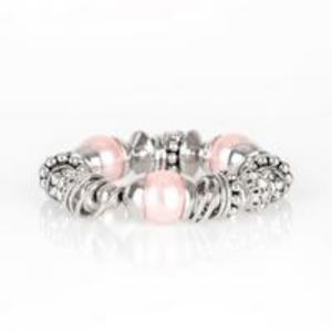 Silver pink bracelet